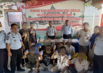 Pastikan WBP Bersih Narkoba, Lapas Kelas IIA Sibolga Rutin Gelar Test Urine