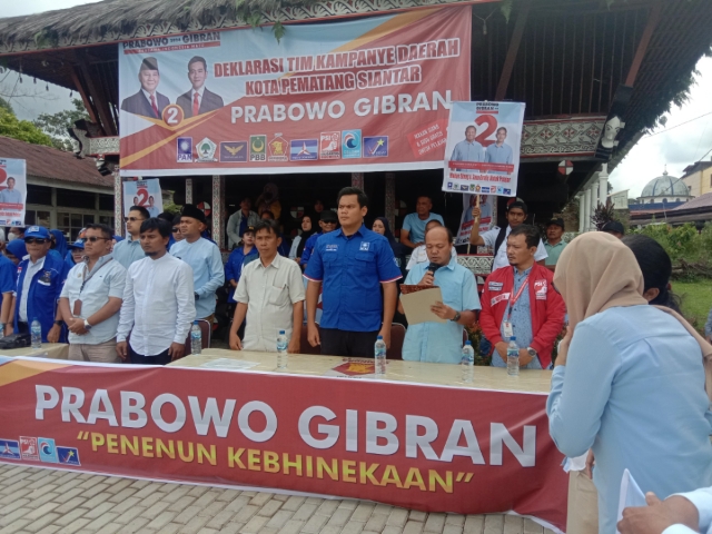 Tim Kampanye Prabowo – Gibran di Siantar Dideklarasikan